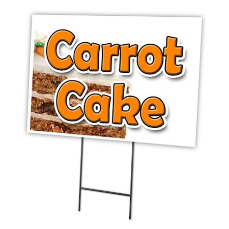 Carrot Cake Yard Sign & Stake Outdoor Plastic Coroplast Window